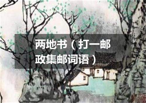 两地书（打一邮政集邮词语）