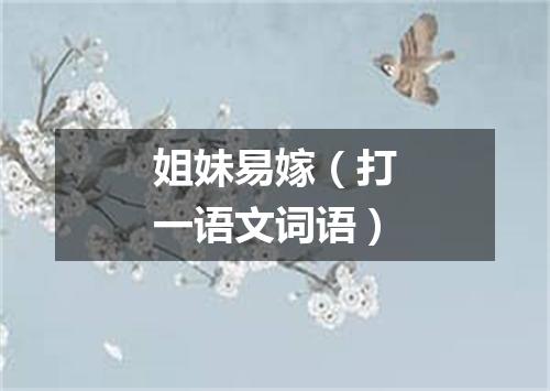姐妹易嫁（打一语文词语）