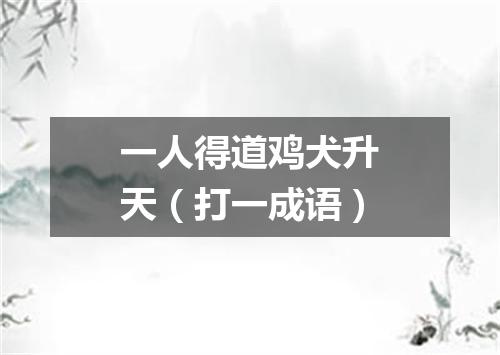 一人得道鸡犬升天（打一成语）