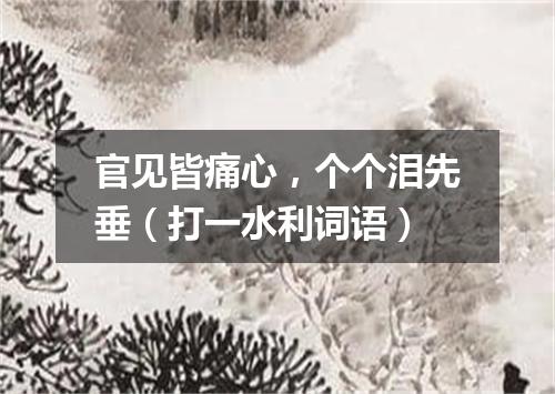 官见皆痛心，个个泪先垂（打一水利词语）