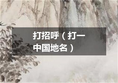 打招呼（打一中国地名）