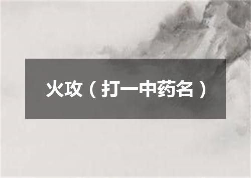 火攻（打一中药名）