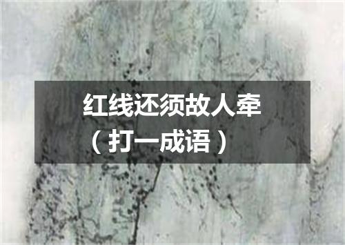 红线还须故人牵（打一成语）