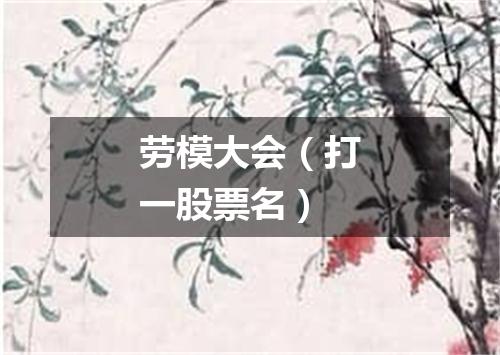 劳模大会（打一股票名）