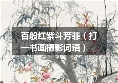 百般红紫斗芳菲（打一书画摄影词语）