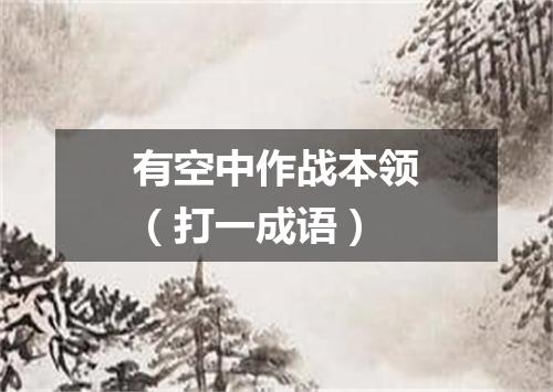 有空中作战本领（打一成语）