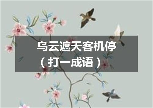 乌云遮天客机停（打一成语）