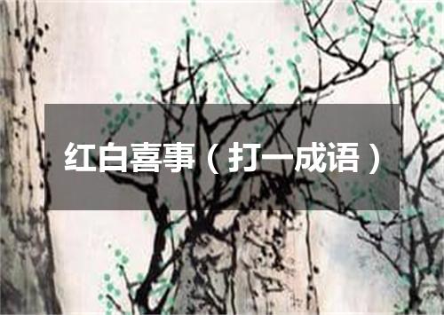 红白喜事（打一成语）