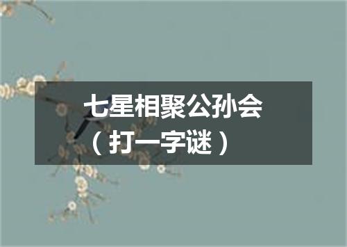 七星相聚公孙会（打一字谜）