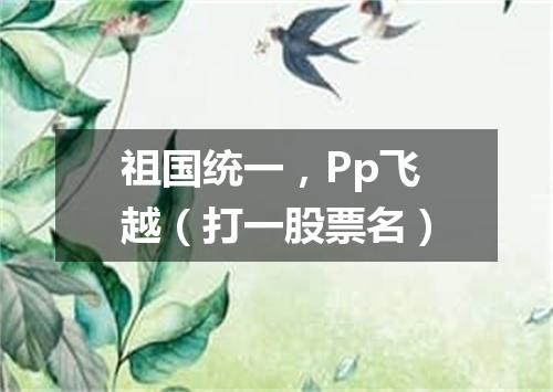 祖国统一，Pp飞越（打一股票名）