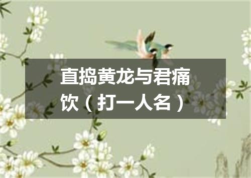 直捣黄龙与君痛饮（打一人名）