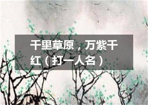 千里草原，万紫千红（打一人名）
