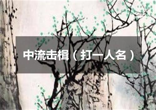 中流击楫（打一人名）