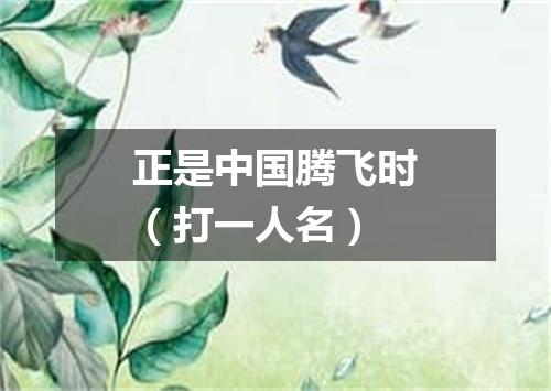 正是中国腾飞时（打一人名）
