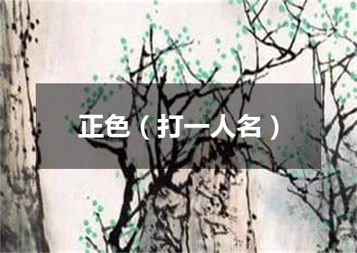 正色（打一人名）