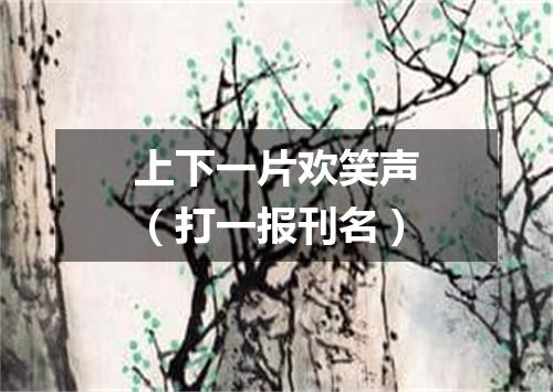 上下一片欢笑声（打一报刊名）