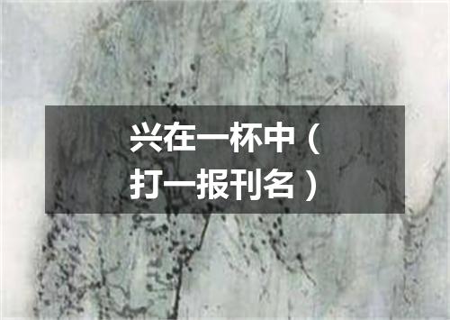 兴在一杯中（打一报刊名）