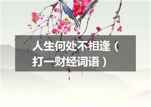 人生何处不相逢（打一财经词语）