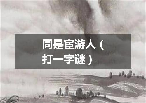 同是宦游人（打一字谜）