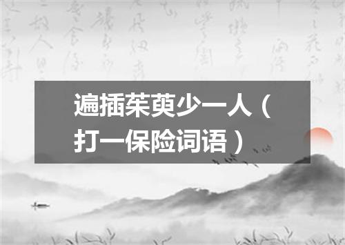 遍插茱萸少一人（打一保险词语）