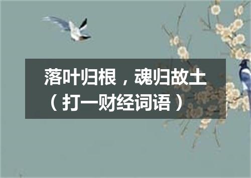 落叶归根，魂归故土（打一财经词语）