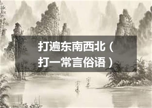 打遍东南西北（打一常言俗语）
