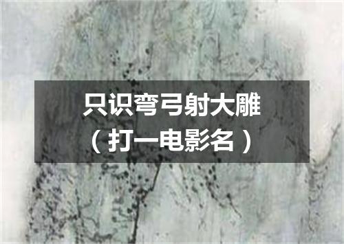 只识弯弓射大雕（打一电影名）