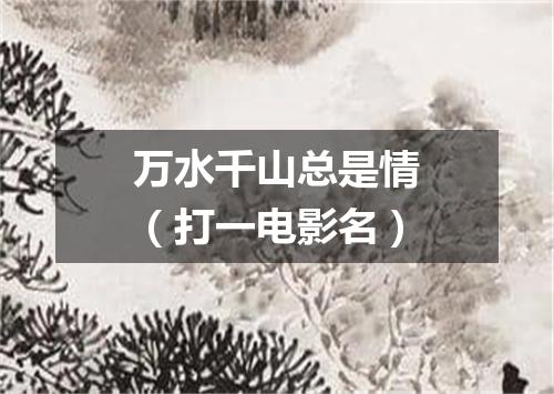万水千山总是情（打一电影名）