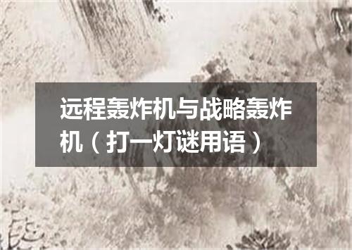远程轰炸机与战略轰炸机（打一灯谜用语）