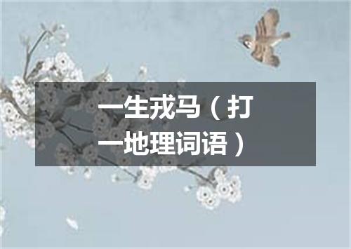 一生戎马（打一地理词语）