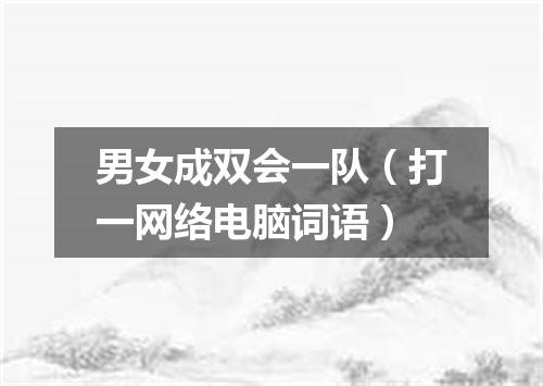 男女成双会一队（打一网络电脑词语）