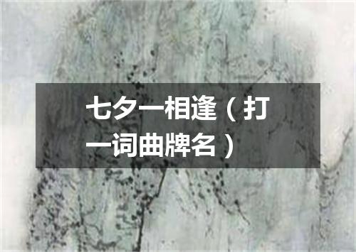 七夕一相逢（打一词曲牌名）