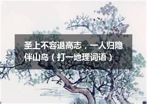 圣上不容退高志，一人归隐伴山鸟（打一地理词语）