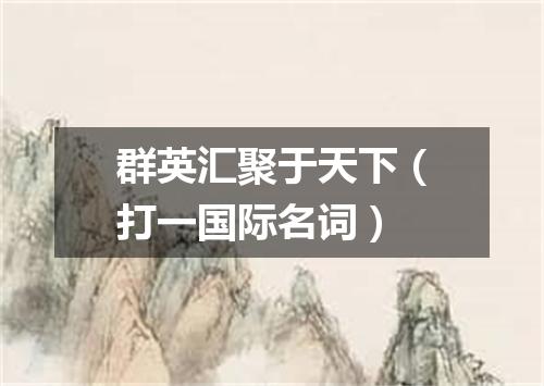 群英汇聚于天下（打一国际名词）