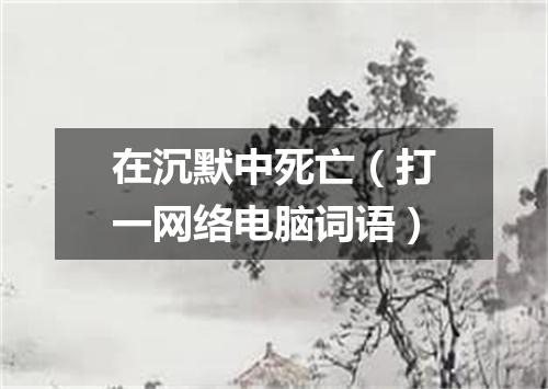 在沉默中死亡（打一网络电脑词语）
