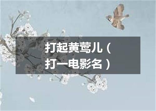 打起黄莺儿（打一电影名）