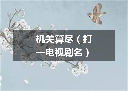 机关算尽（打一电视剧名）