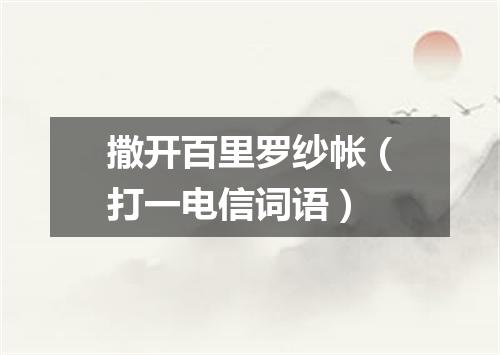 撒开百里罗纱帐（打一电信词语）