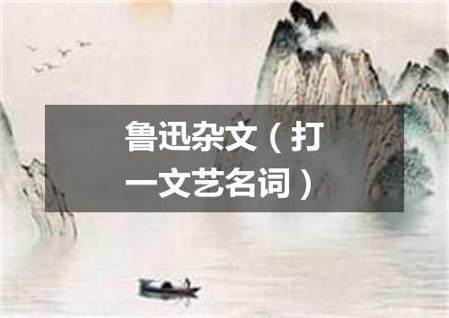 鲁迅杂文（打一文艺名词）