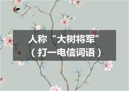 人称“大树将军”（打一电信词语）