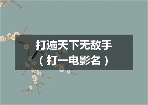 打遍天下无敌手（打一电影名）