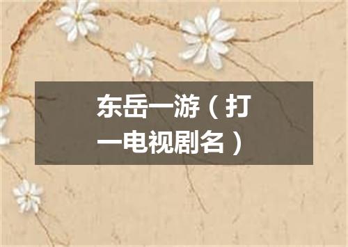 东岳一游（打一电视剧名）