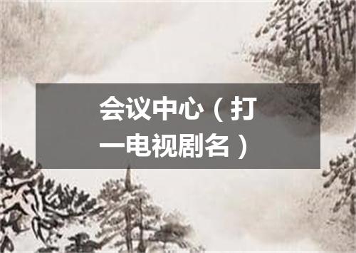 会议中心（打一电视剧名）
