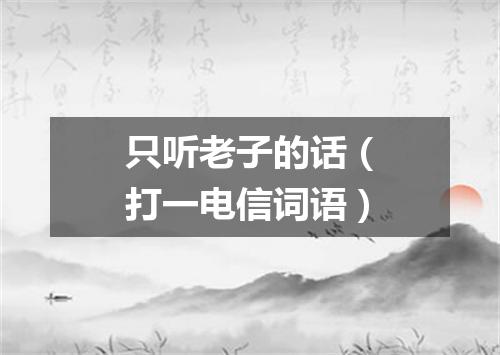 只听老子的话（打一电信词语）