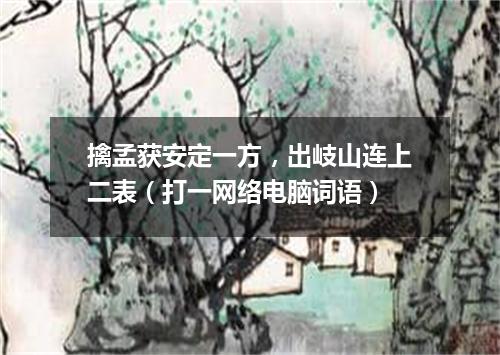 擒孟获安定一方，出岐山连上二表（打一网络电脑词语）