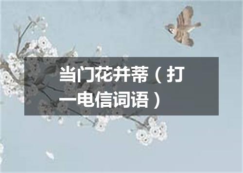 当门花并蒂（打一电信词语）