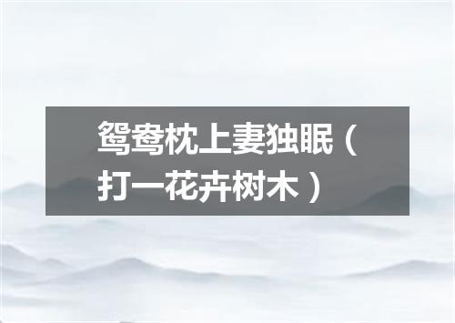 鸳鸯枕上妻独眠（打一花卉树木）