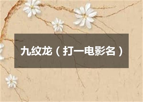 九纹龙（打一电影名）