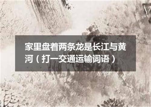 家里盘着两条龙是长江与黄河（打一交通运输词语）