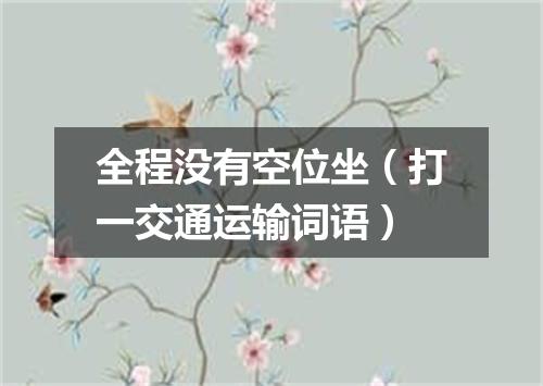 全程没有空位坐（打一交通运输词语）